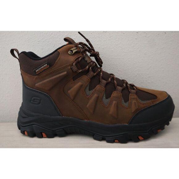 Skechers 204910/CDB Men's Sz 9.5M Dark Brown Rickter-Branson Hiking Boots - Picture 8 of 12